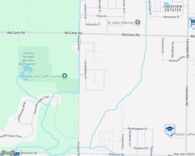 map of restaurants, bars, coffee shops, grocery stores, and more near 3651 Honeysuckle Circle in Saginaw