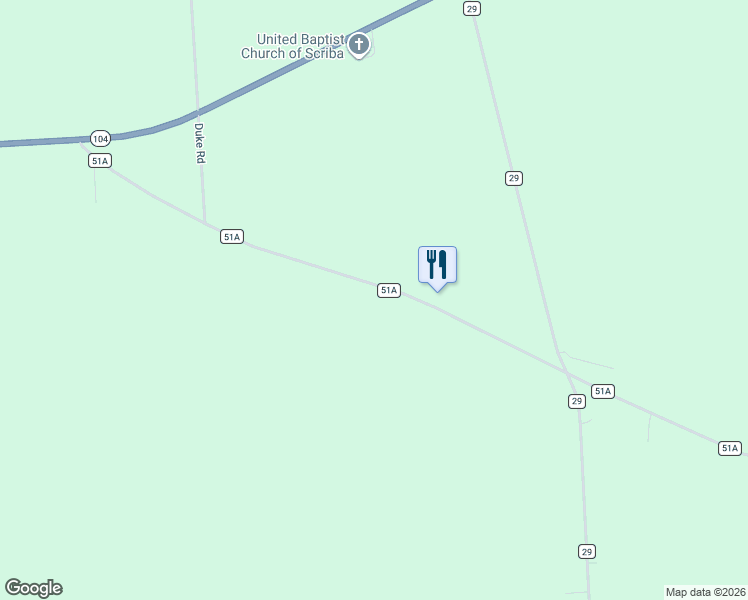 map of restaurants, bars, coffee shops, grocery stores, and more near 423 County Route 51A in Oswego