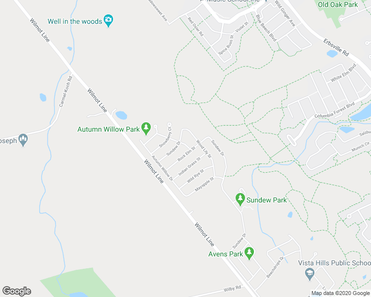 map of restaurants, bars, coffee shops, grocery stores, and more near 730 Rock Elm Street in Waterloo