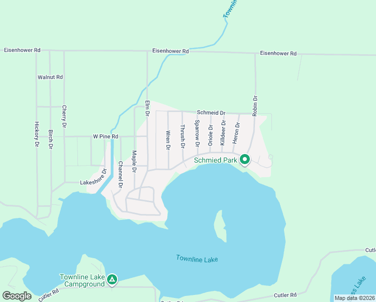 map of restaurants, bars, coffee shops, grocery stores, and more near 11560 Bluebird Drive in Lakeview