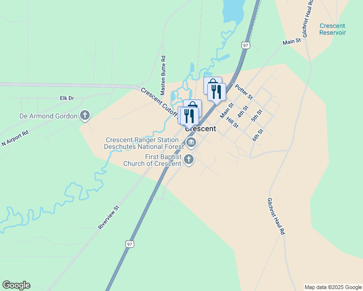 map of restaurants, bars, coffee shops, grocery stores, and more near 63095 Deschutes Market Road in Bend