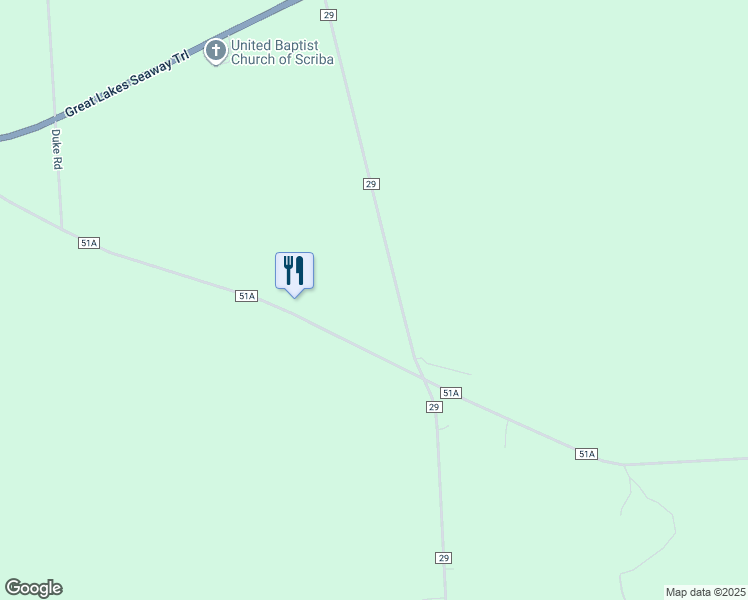 map of restaurants, bars, coffee shops, grocery stores, and more near 487 County Route 29 in Oswego