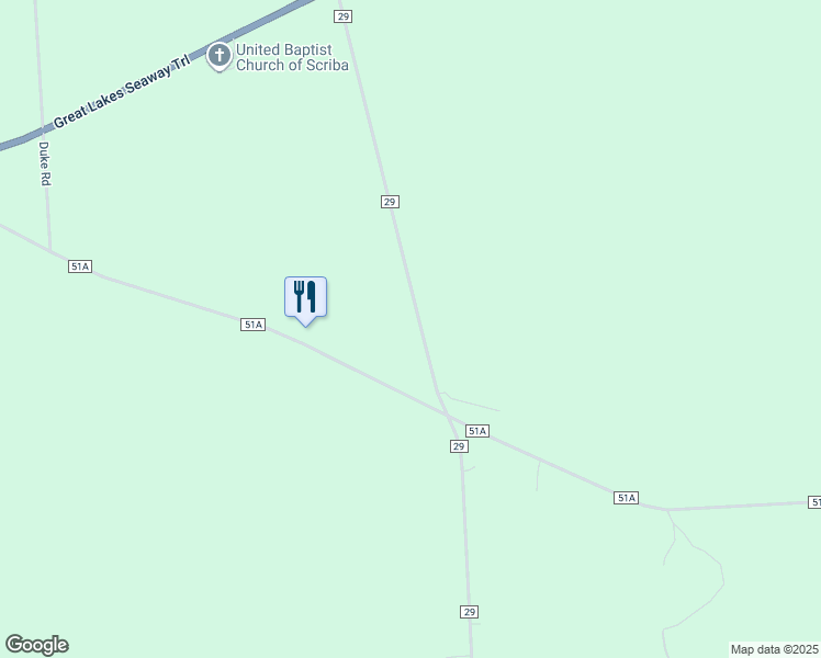 map of restaurants, bars, coffee shops, grocery stores, and more near 487 County Route 29 in Oswego