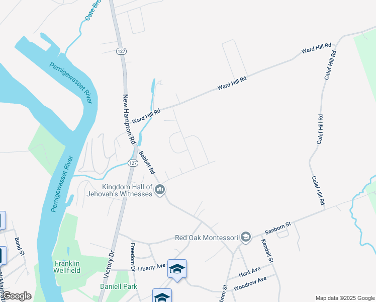 map of restaurants, bars, coffee shops, grocery stores, and more near 8 Morning Glory Drive in Franklin