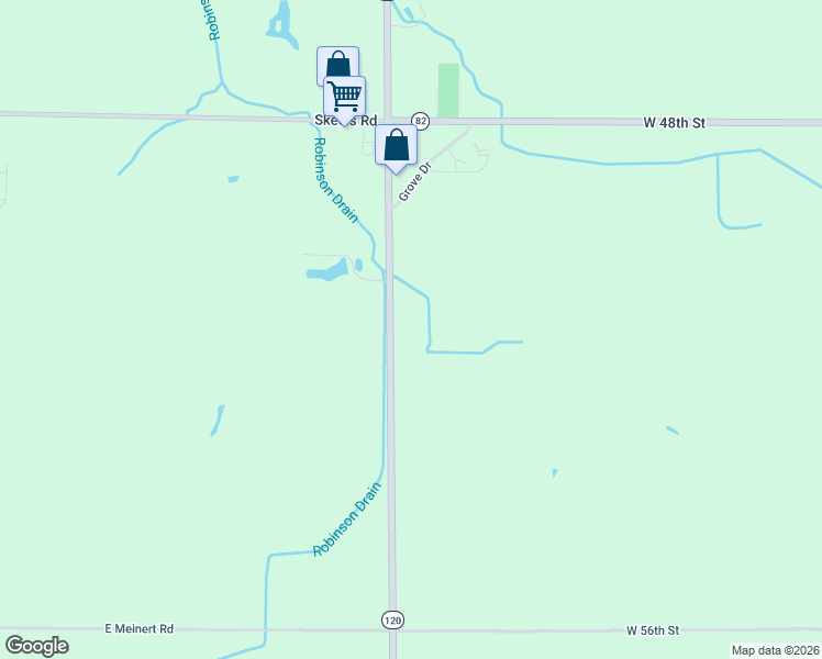 map of restaurants, bars, coffee shops, grocery stores, and more near 5108 South Maple Island Road in Fremont