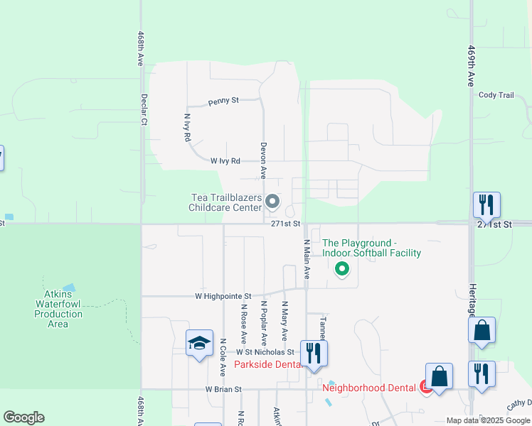 map of restaurants, bars, coffee shops, grocery stores, and more near 2100 Devon Avenue in Tea