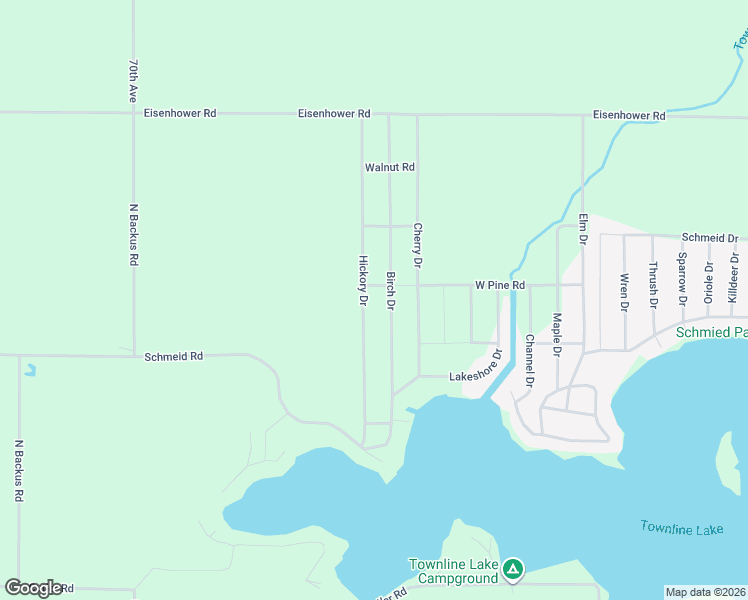 map of restaurants, bars, coffee shops, grocery stores, and more near 11535 Birch Drive in Lakeview