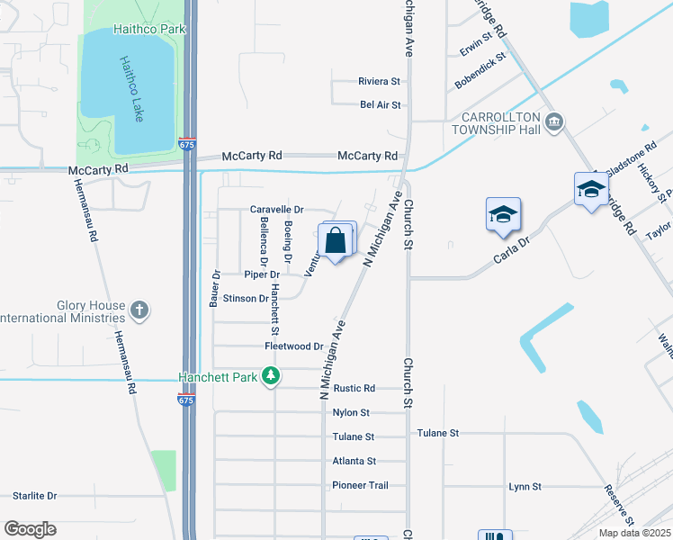 map of restaurants, bars, coffee shops, grocery stores, and more near 3803 North Michigan Avenue in Saginaw