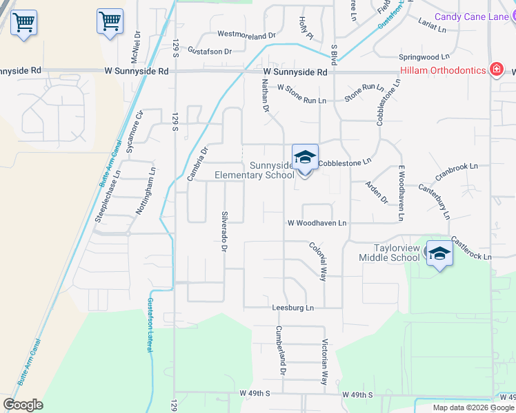 map of restaurants, bars, coffee shops, grocery stores, and more near 254 Georgetown Court in Idaho Falls