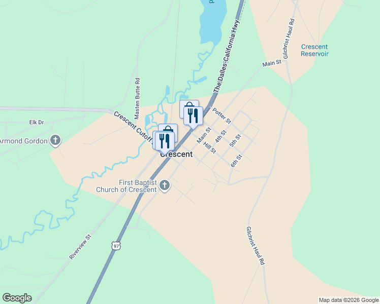 map of restaurants, bars, coffee shops, grocery stores, and more near 314 Jones Street in Crescent