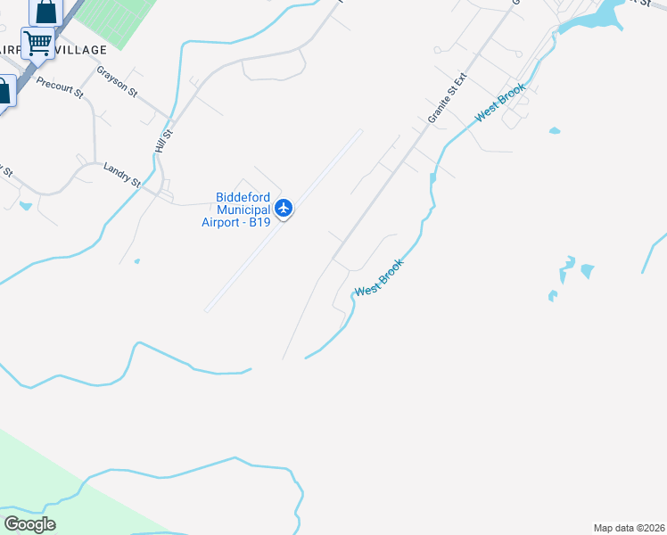 map of restaurants, bars, coffee shops, grocery stores, and more near 327 Granite Street Extension in Biddeford