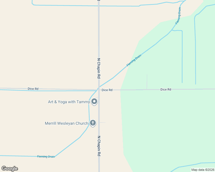 map of restaurants, bars, coffee shops, grocery stores, and more near 19820 Dice Rd in Merrill