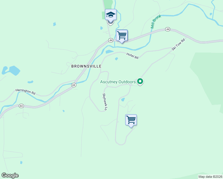 map of restaurants, bars, coffee shops, grocery stores, and more near 485 Hotel Road in West Windsor