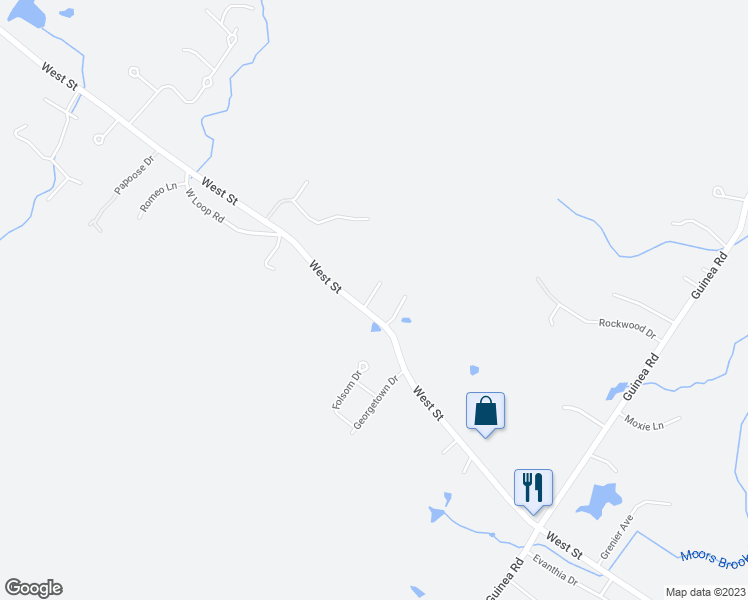 map of restaurants, bars, coffee shops, grocery stores, and more near 215 West Street in Biddeford