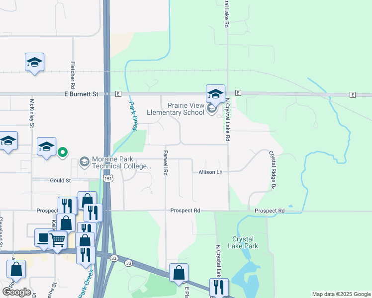 map of restaurants, bars, coffee shops, grocery stores, and more near 504 Eilbes Avenue in Beaver Dam