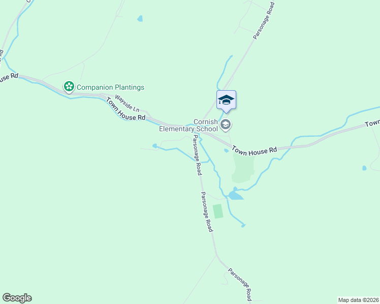 map of restaurants, bars, coffee shops, grocery stores, and more near 371 Parsonage Road in Cornish