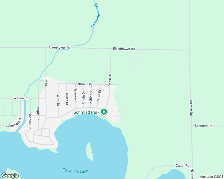 map of restaurants, bars, coffee shops, grocery stores, and more near 11690 Robin Drive in Lakeview