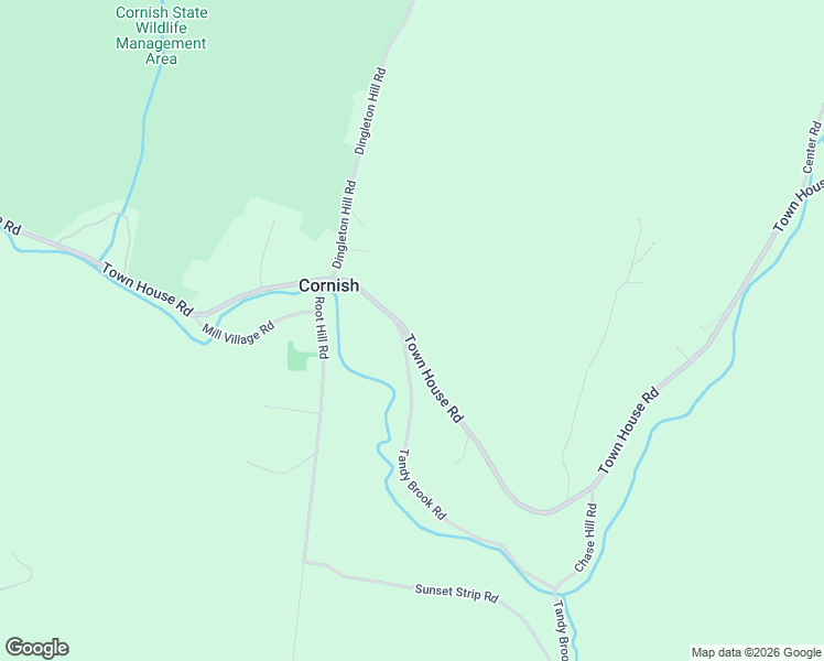 map of restaurants, bars, coffee shops, grocery stores, and more near 719 Town House Road in Cornish