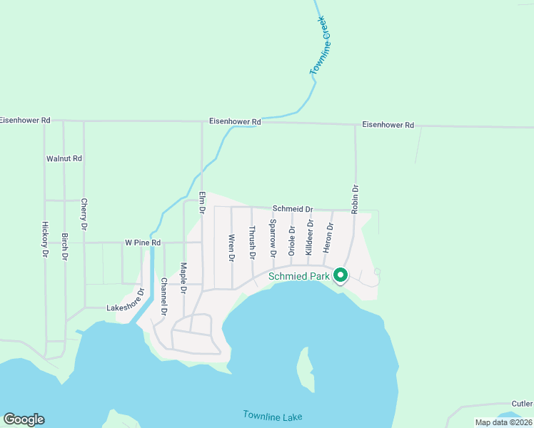 map of restaurants, bars, coffee shops, grocery stores, and more near 11730 Bluebird Drive in Lakeview