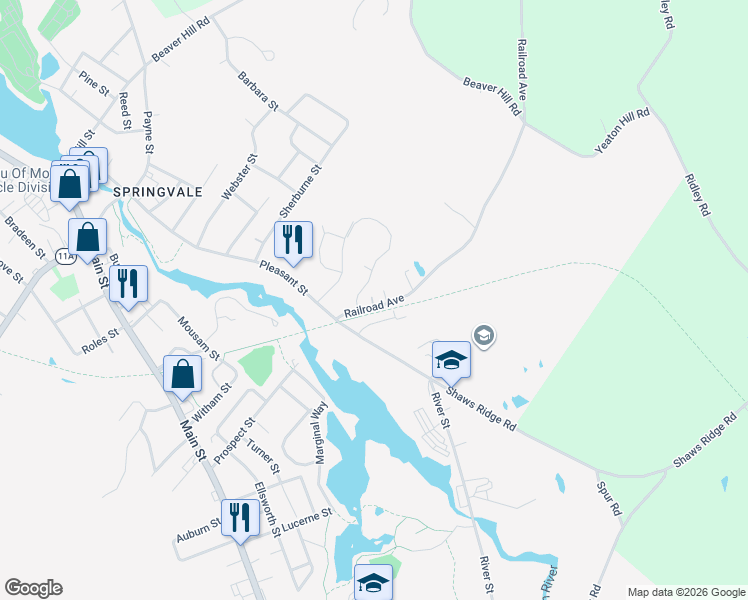 map of restaurants, bars, coffee shops, grocery stores, and more near 11 Signal Street in Sanford