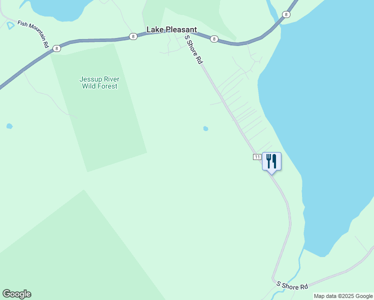 map of restaurants, bars, coffee shops, grocery stores, and more near 134 South Shore Road in Lake Pleasant