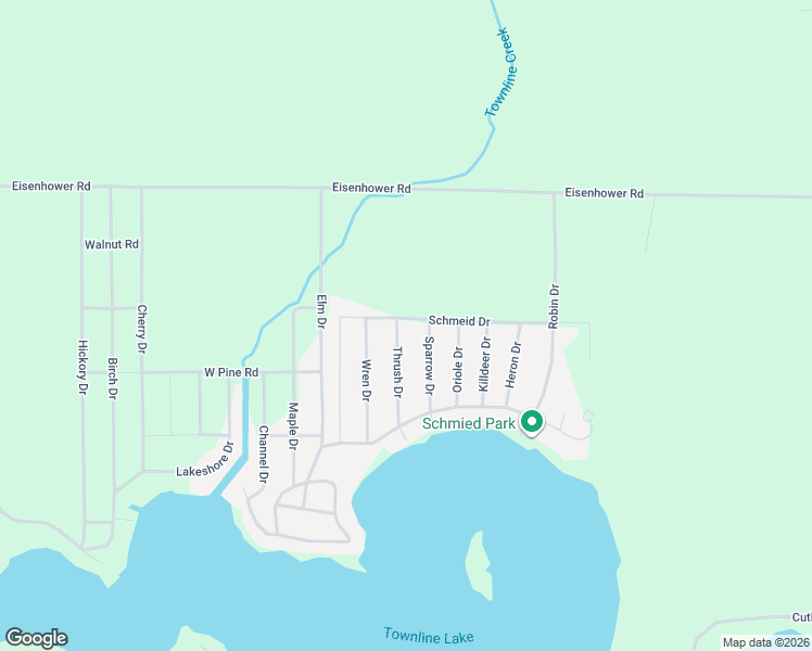 map of restaurants, bars, coffee shops, grocery stores, and more near 11730 Bluebird Drive in Lakeview