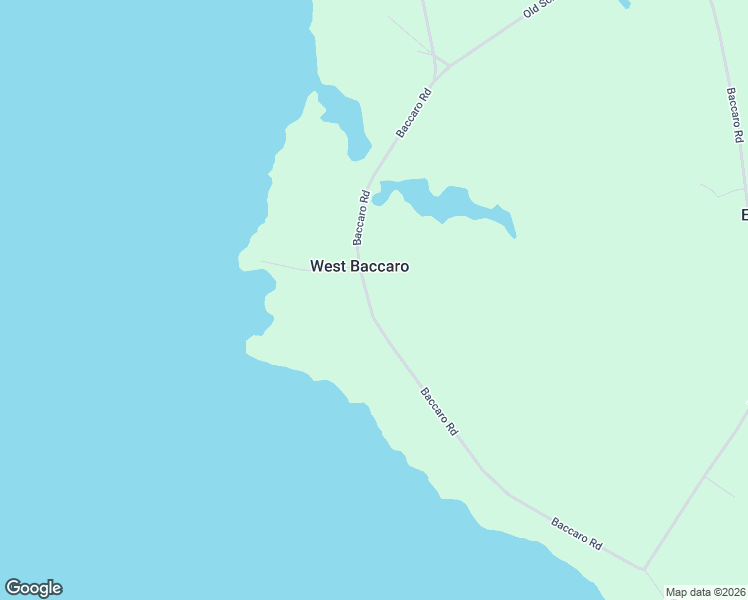 map of restaurants, bars, coffee shops, grocery stores, and more near 80 Christies Cove Road in Baccaro