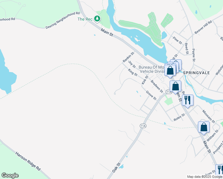 map of restaurants, bars, coffee shops, grocery stores, and more near 28 Rankin Street in Sanford