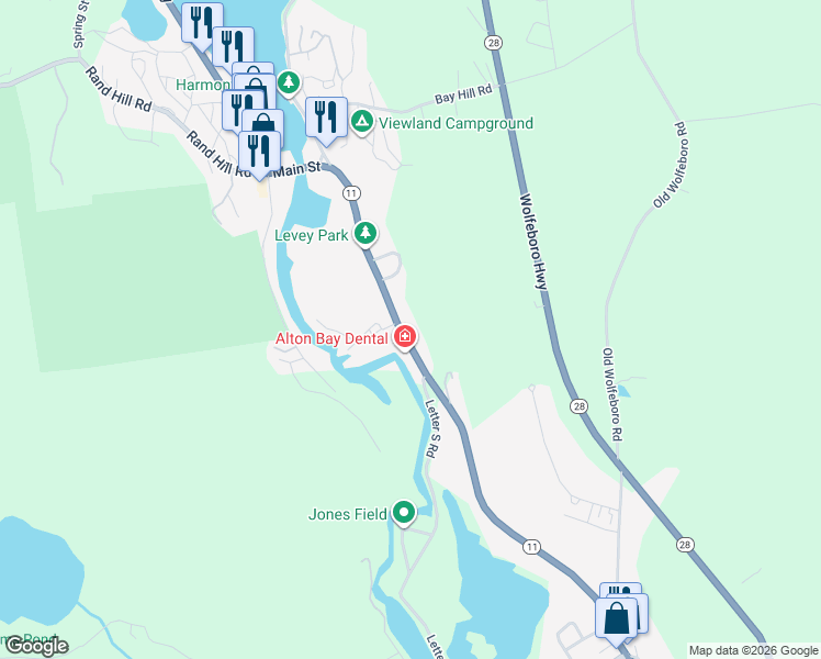 map of restaurants, bars, coffee shops, grocery stores, and more near 298 Main Street in Alton