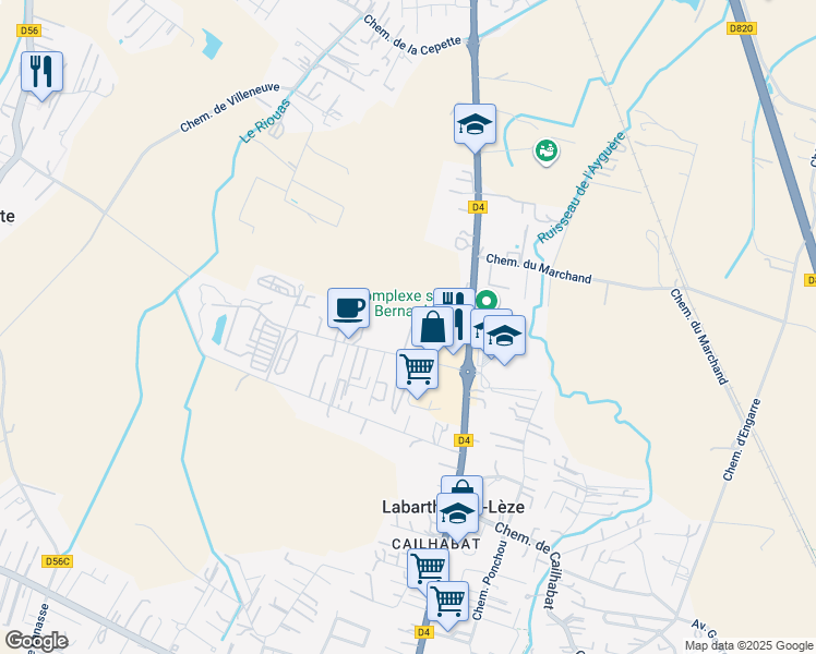map of restaurants, bars, coffee shops, grocery stores, and more near in Villate