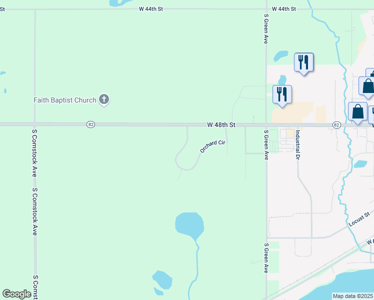 map of restaurants, bars, coffee shops, grocery stores, and more near 7581 Orchard Circle in Fremont
