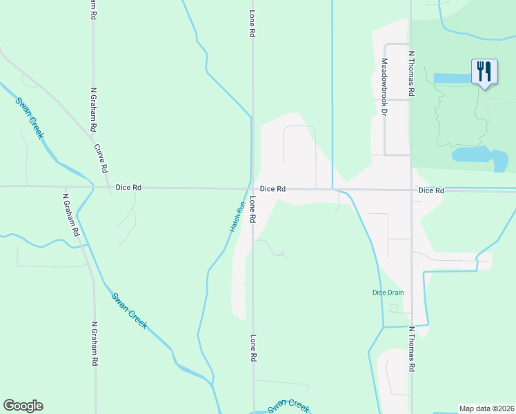 map of restaurants, bars, coffee shops, grocery stores, and more near 3915 Lone Road in Freeland