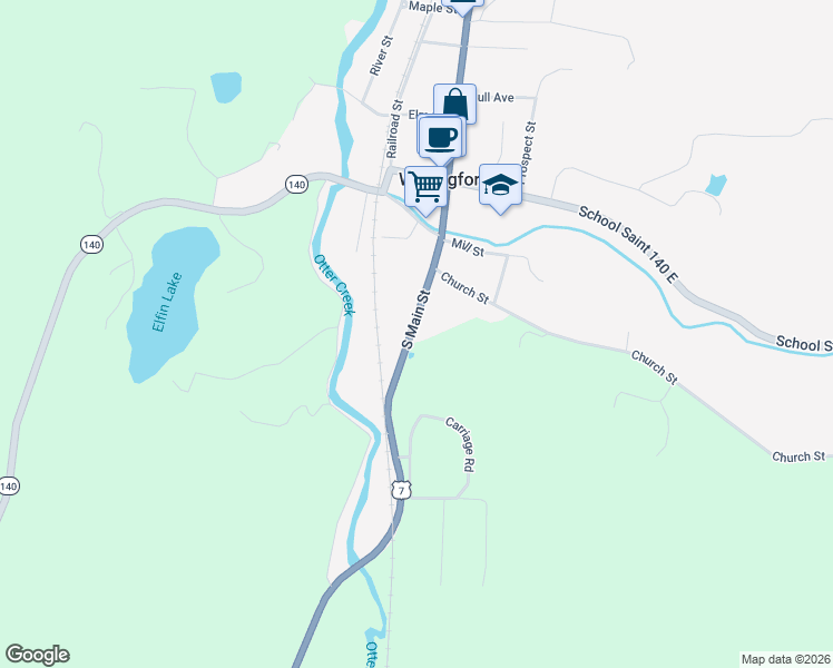 map of restaurants, bars, coffee shops, grocery stores, and more near 299 S Main St in Wallingford