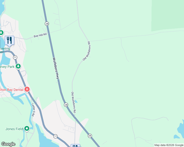 map of restaurants, bars, coffee shops, grocery stores, and more near 148 Old Wolfeboro Road in Alton