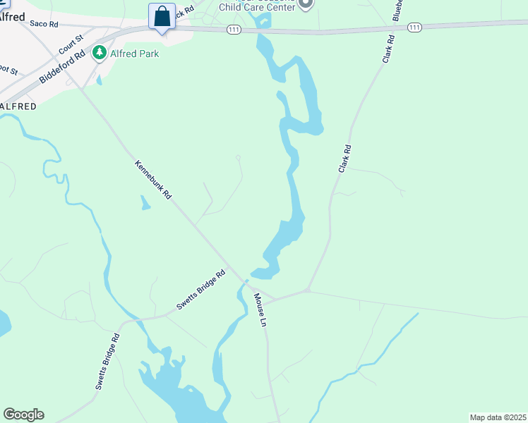 map of restaurants, bars, coffee shops, grocery stores, and more near Burns Lane in Alfred