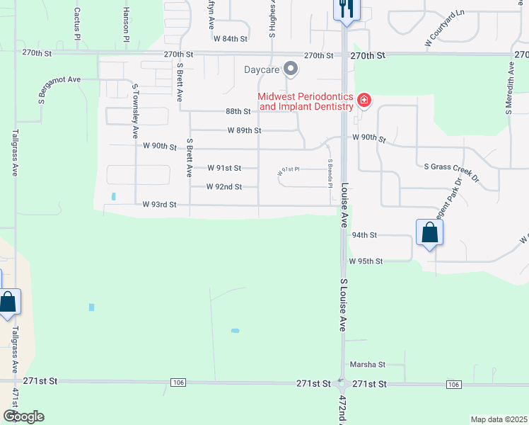 map of restaurants, bars, coffee shops, grocery stores, and more near 8401 South Hughes Avenue in Sioux Falls