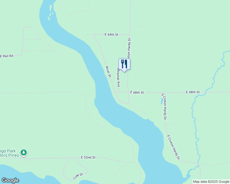map of restaurants, bars, coffee shops, grocery stores, and more near 6323 East 48th Street in Newaygo