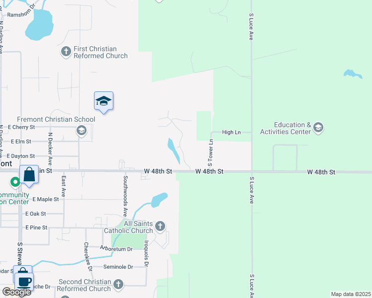 map of restaurants, bars, coffee shops, grocery stores, and more near 106 Meadow Hills Lane in Fremont