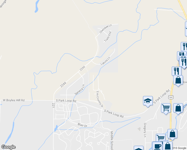 map of restaurants, bars, coffee shops, grocery stores, and more near 700 Hi Country Drive in Jackson