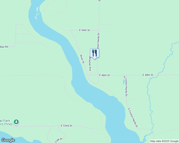 map of restaurants, bars, coffee shops, grocery stores, and more near 6323 East 48th Street in Newaygo