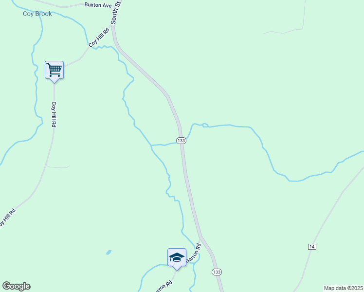 map of restaurants, bars, coffee shops, grocery stores, and more near Vermont 133 in Rutland County