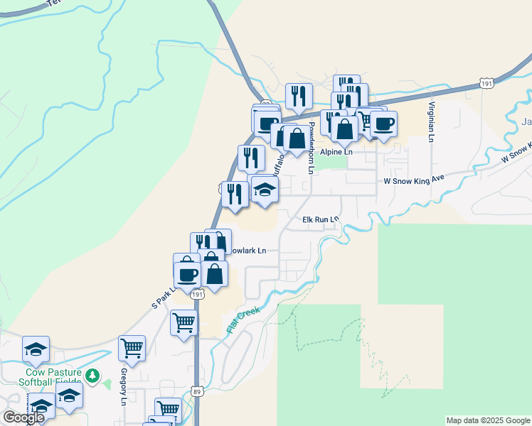 map of restaurants, bars, coffee shops, grocery stores, and more near in Jackson