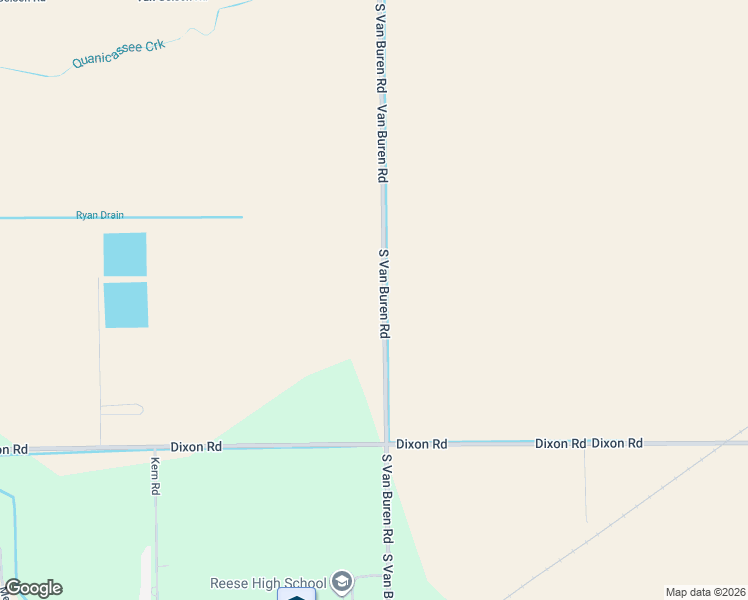 map of restaurants, bars, coffee shops, grocery stores, and more near 1289 Van Buren Road in Reese