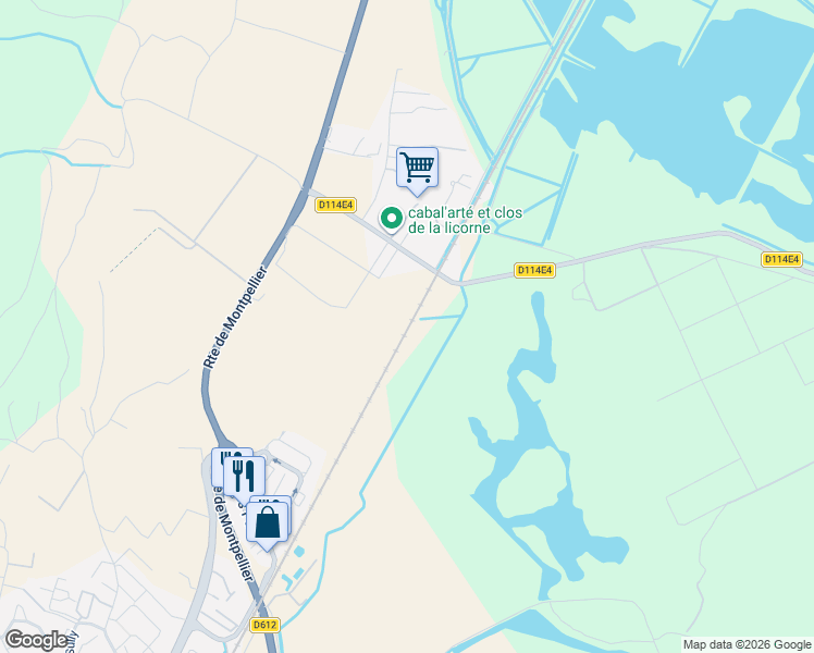 map of restaurants, bars, coffee shops, grocery stores, and more near in Mireval