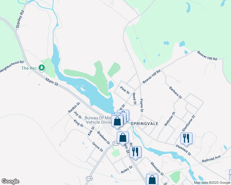 map of restaurants, bars, coffee shops, grocery stores, and more near 19 Riverbank Court in Sanford