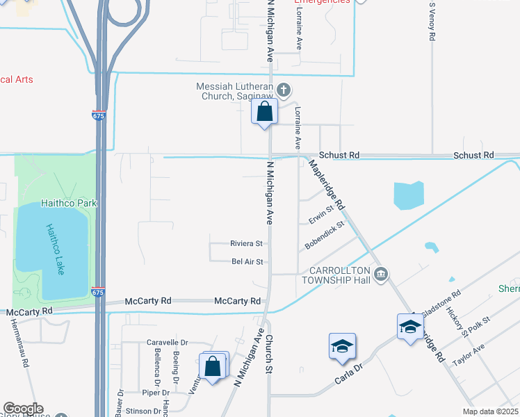 map of restaurants, bars, coffee shops, grocery stores, and more near 4331 North Michigan Avenue in Saginaw