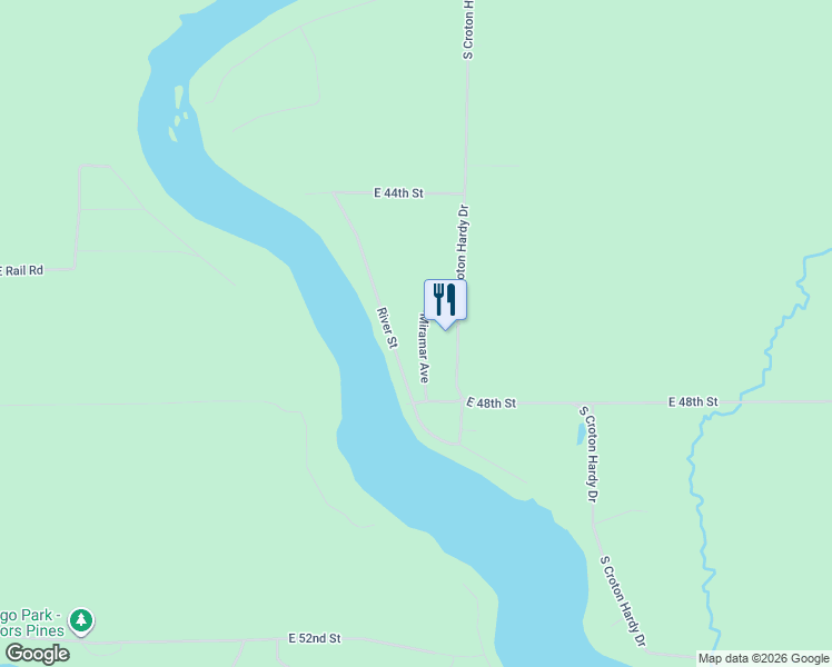 map of restaurants, bars, coffee shops, grocery stores, and more near 4711 Miramar Avenue in Newaygo