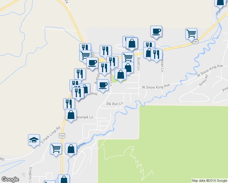 map of restaurants, bars, coffee shops, grocery stores, and more near 1075 Maple Way in Jackson
