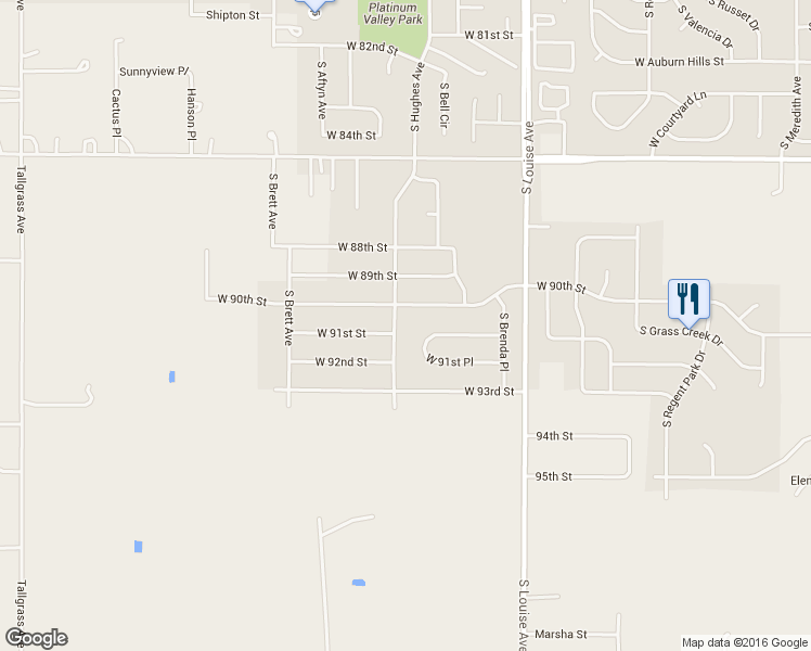 map of restaurants, bars, coffee shops, grocery stores, and more near 3901 West 91st Street in Sioux Falls