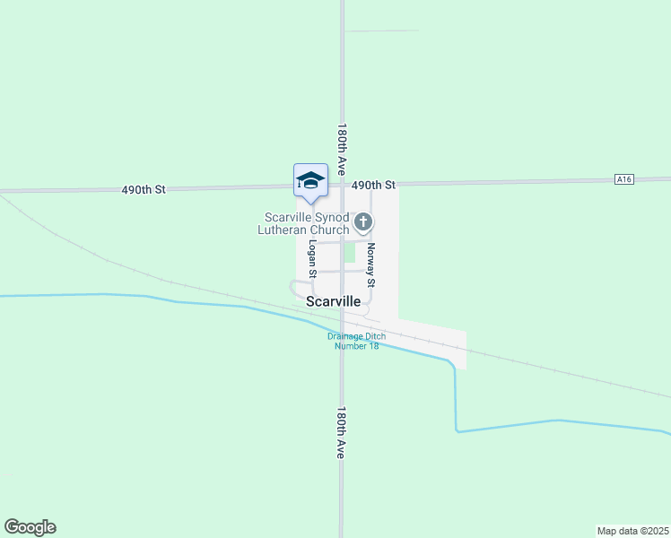 map of restaurants, bars, coffee shops, grocery stores, and more near 201 Main Street in Scarville